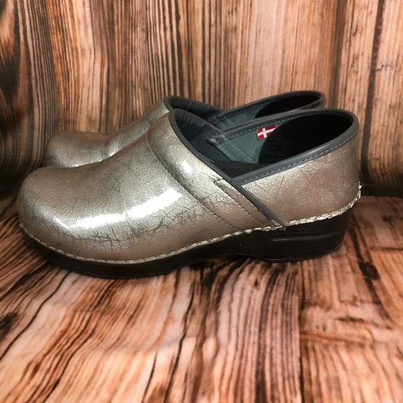 Sanita The Original Danish Clogs Marbled Iridescent Silver - Picture 4 of 11